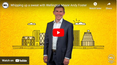 Working up a sweat with X Wellington Mayor Andy Foster