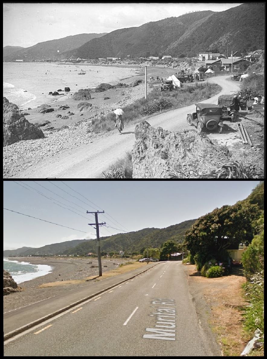 Muritai Road and beach, EASTBOURNE